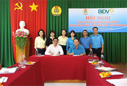 Ký kết quy chế phối hợp giữa Liên đoàn Lao động tỉnh và BIDV Bình Thuận